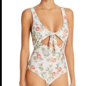 Mink Pink Valencia Cutout One Piece Swimsuit Citrus Design
